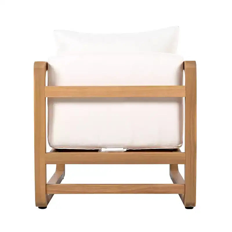 Christopher Knight Home Genevieve Ensemble de 3 pièces de patio en bois d'acacia avec coussin et table à lattes, sièges surdimensionnés