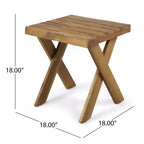 Christopher Knight Home Genevieve Ensemble de 3 pièces de patio en bois d'acacia avec coussin et table à lattes, sièges surdimensionnés