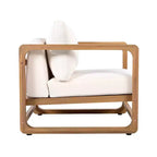 Christopher Knight Home Genevieve Ensemble de 3 pièces de patio en bois d'acacia avec coussin et table à lattes, sièges surdimensionnés