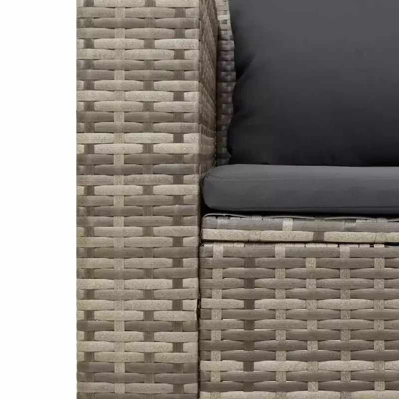 vidaXL Ensemble de canapés de jardin avec coussins 5 pièces en rotin synthétique et acacia