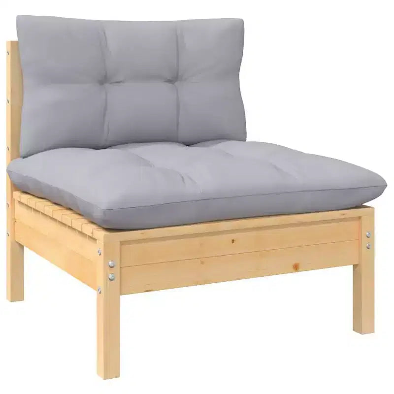 vidaXL Salon de jardin avec coussins - Mobilier moderne en pin