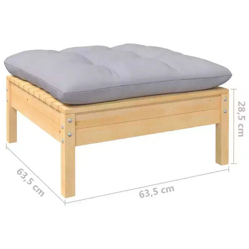 vidaXL Salon de jardin avec coussins - Mobilier moderne en pin