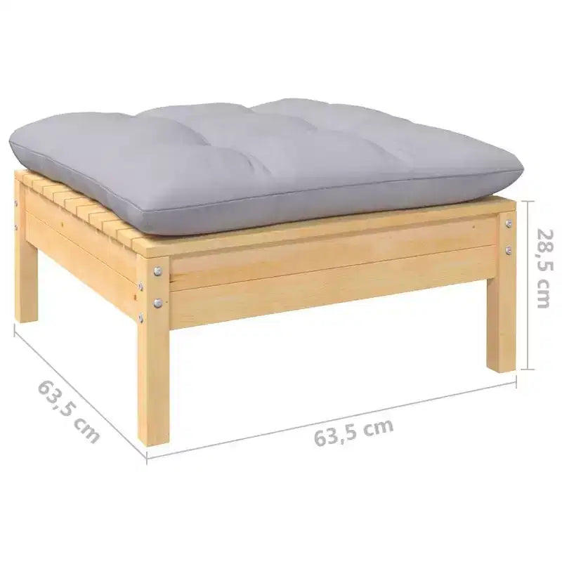 vidaXL Salon de jardin avec coussins - Mobilier moderne en pin