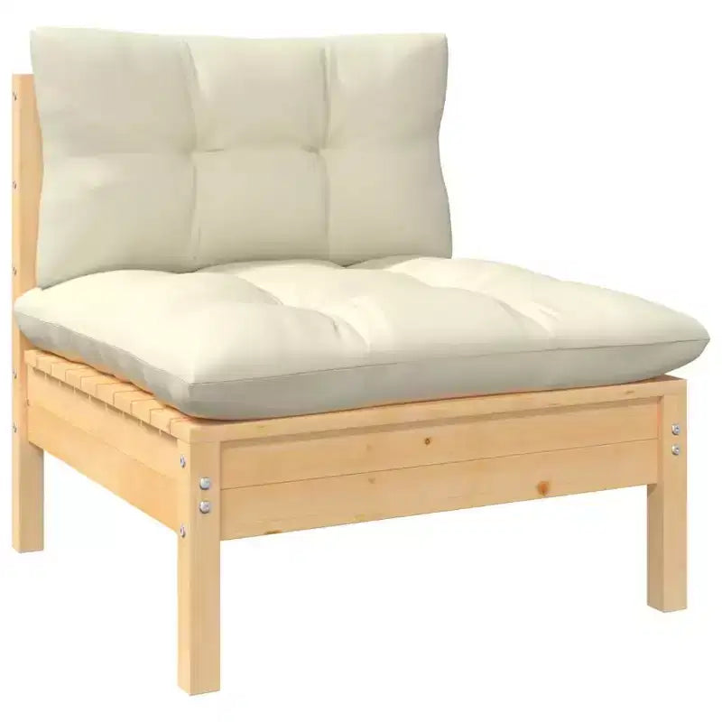vidaXL Salon de jardin avec coussins - Mobilier moderne en pin