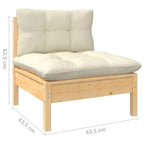 vidaXL Salon de jardin avec coussins - Mobilier moderne en pin