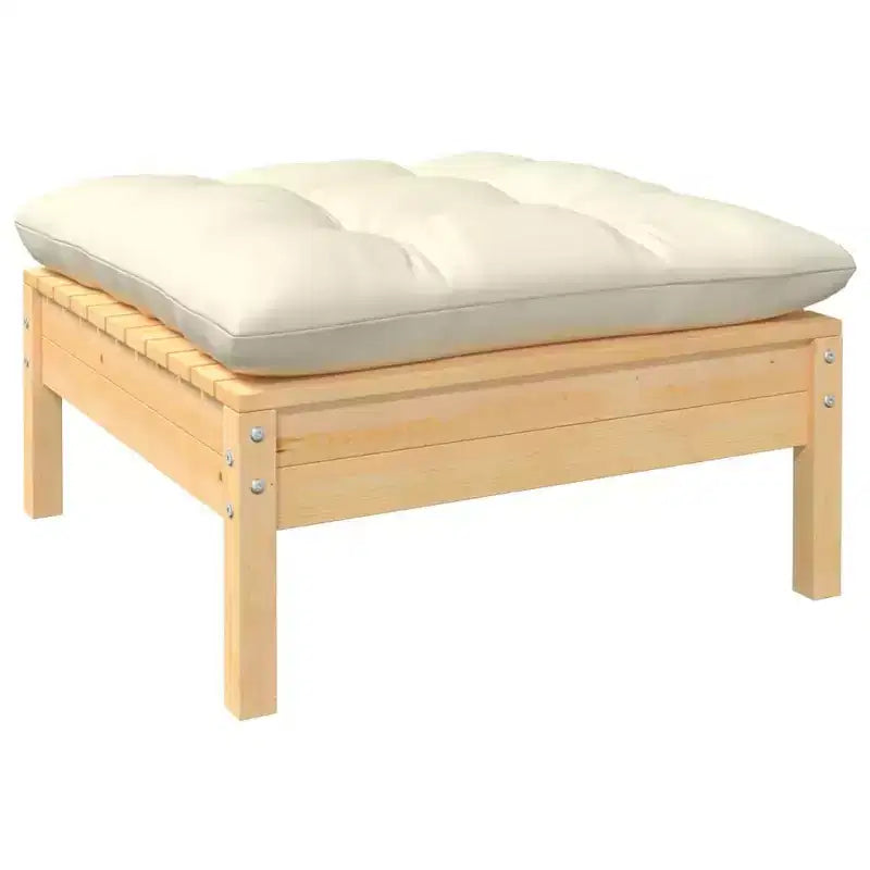 vidaXL Salon de jardin avec coussins - Mobilier moderne en pin
