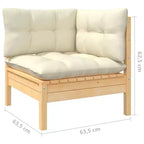 vidaXL Salon de jardin avec coussins - Mobilier moderne en pin