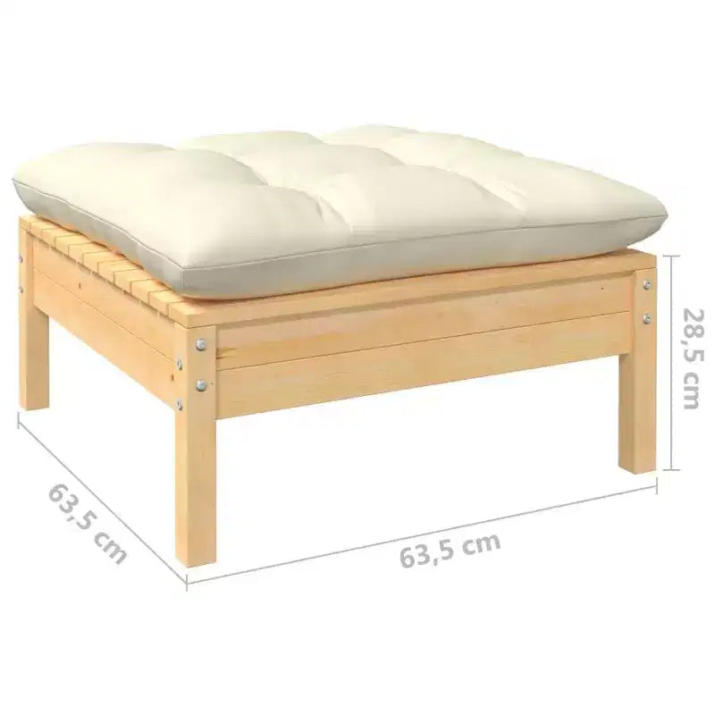 vidaXL Salon de jardin avec coussins - Mobilier moderne en pin