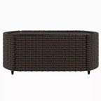 vidaXL Salon de jardin moderne avec coussins en résine tressée