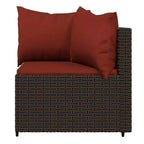 vidaXL Salon de jardin moderne avec coussins en résine tressée
