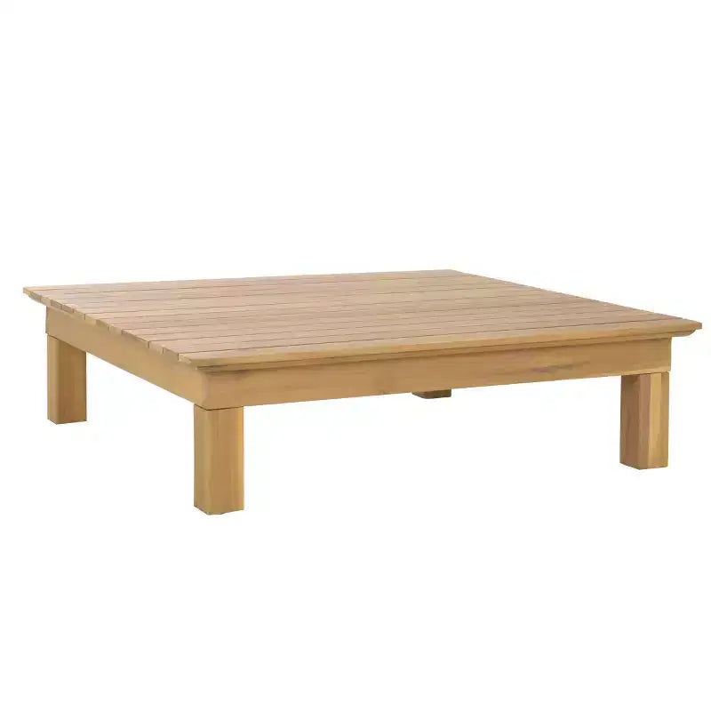 Ensemble de conversation d'extérieur 4 pièces en acacia Napol avec coussins – Intérieur/Extérieur – PAT6806 – Safavieh