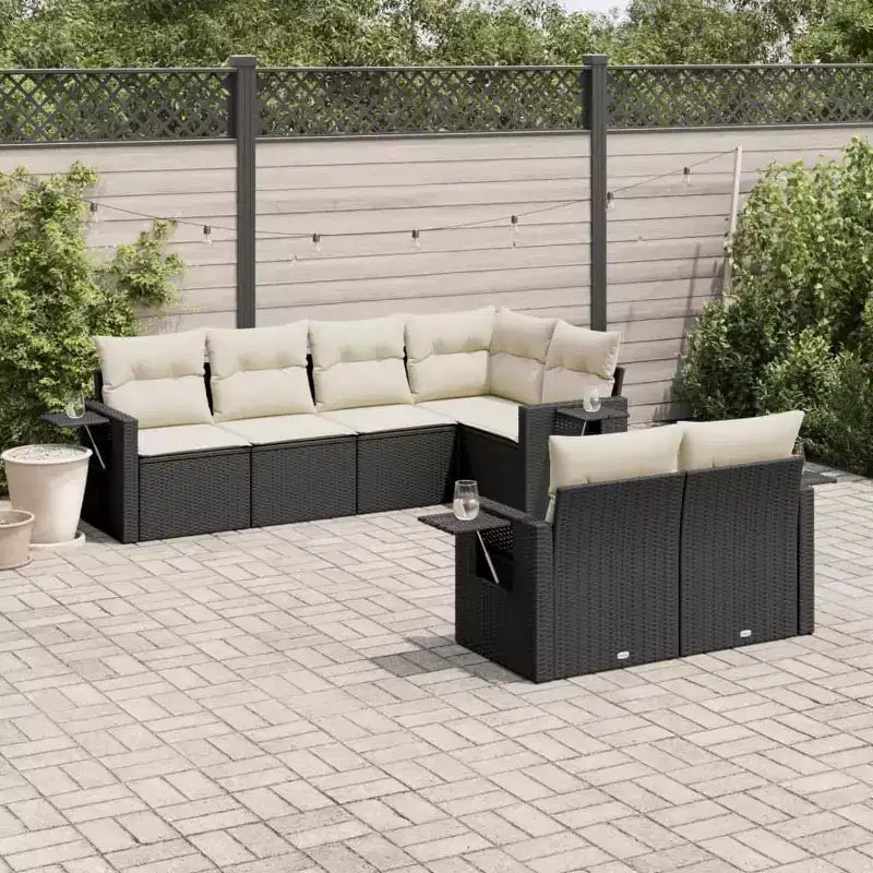 vidaXL Salon de jardin modulaire élégant avec coussins de différentes couleurs