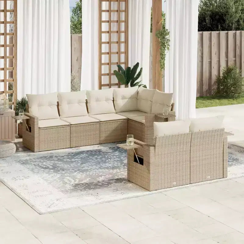 vidaXL Salon de jardin modulaire élégant avec coussins de différentes couleurs
