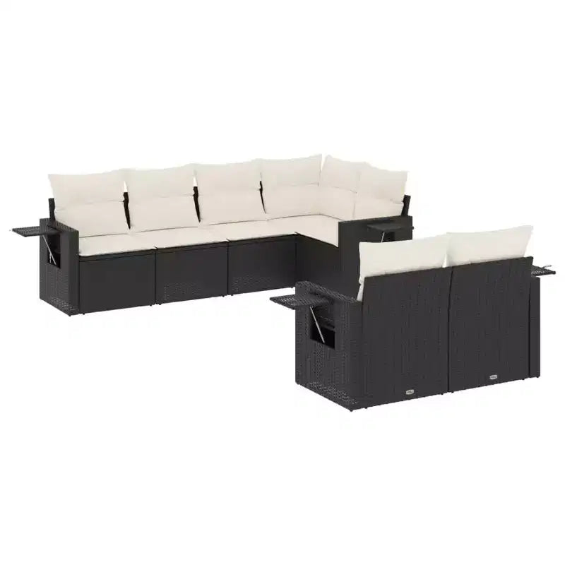 vidaXL Salon de jardin modulaire élégant avec coussins de différentes couleurs