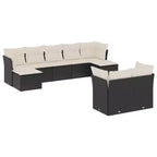 vidaXL Modular Patio Sofa Set with Cushions and Storage