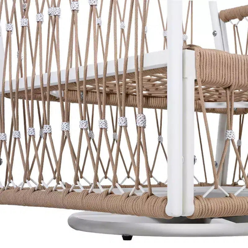 Ensemble de conversation d'extérieur 3 pièces pour 2 personnes, mobilier de jardin avec 2 chaises longues, table d'appoint en verre, coussin imperméable - ModernLuxe