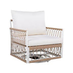 Ensemble de conversation d'extérieur 3 pièces pour 2 personnes, mobilier de jardin avec 2 chaises longues, table d'appoint en verre, coussin imperméable - ModernLuxe