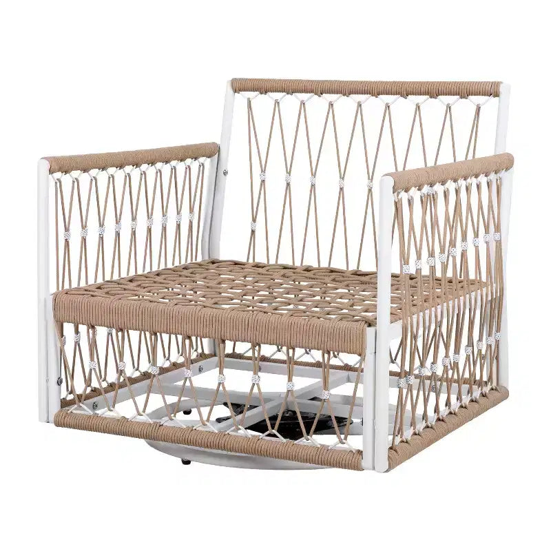 Ensemble de conversation d'extérieur 3 pièces pour 2 personnes, mobilier de jardin avec 2 chaises longues, table d'appoint en verre, coussin imperméable - ModernLuxe