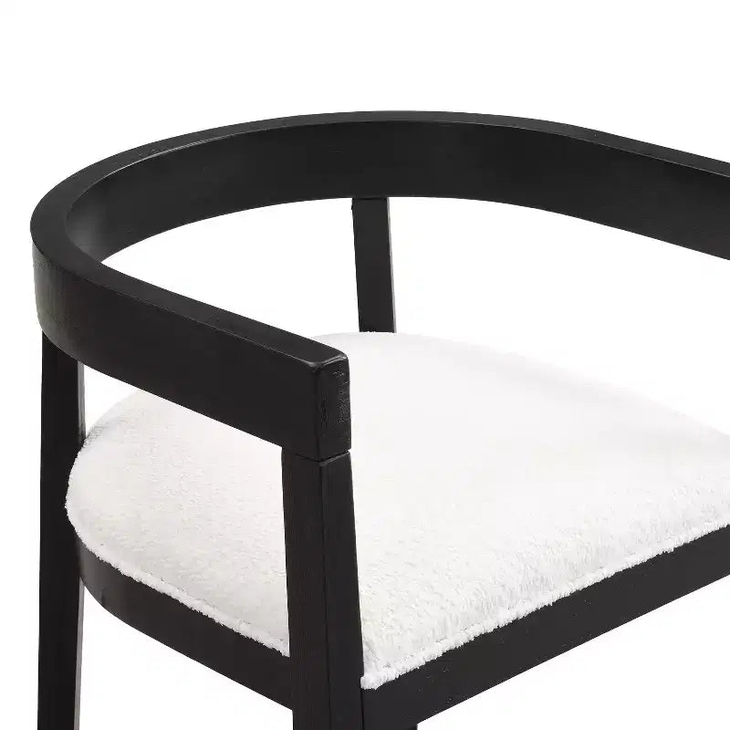 Christopher Knight Home Sonal - Ensemble de salle à manger moderne de 5 pièces avec table ronde et 4 chaises rembourrées en bois d'hévéa