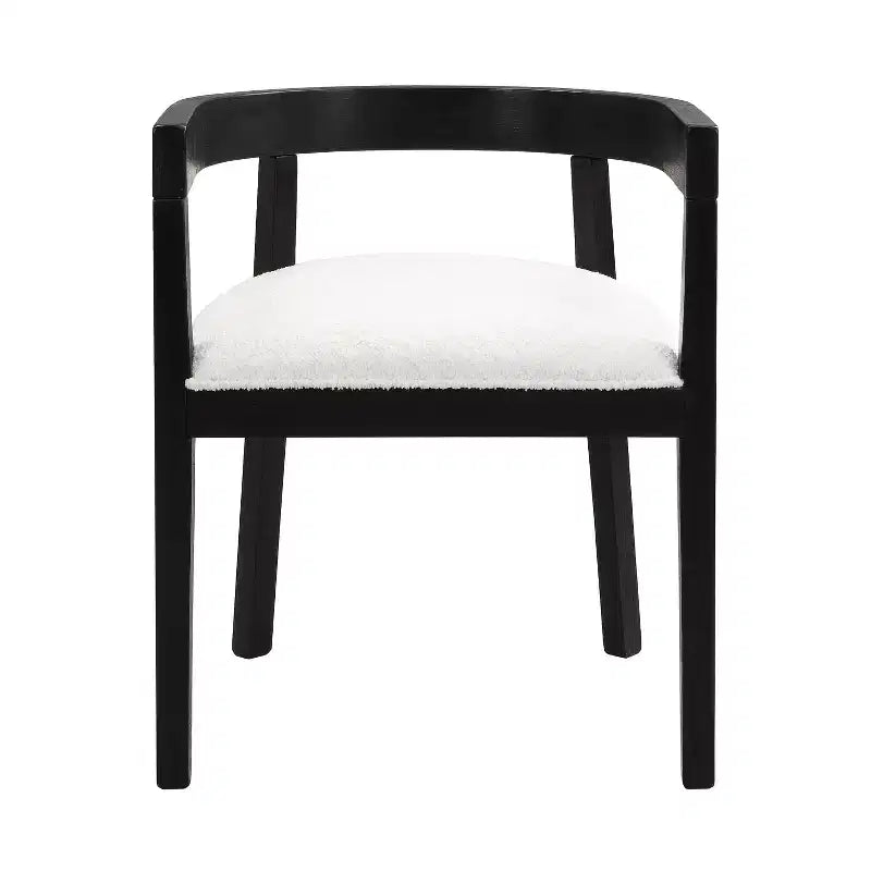 Christopher Knight Home Sonal - Ensemble de salle à manger moderne de 5 pièces avec table ronde et 4 chaises rembourrées en bois d'hévéa