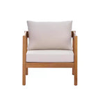 Christopher Knight Home Phichai Ensemble de 5 pièces de salon de jardin moderne en bois d'acacia avec coussins et table à lattes