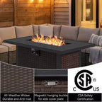 Salon de jardin brasero extérieur UPTIOT avec 4 chaises, canapé et design résistant aux intempéries pour des réceptions ultimes sur votre patio