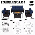 Salon de jardin brasero extérieur UPTIOT avec 4 chaises, canapé et design résistant aux intempéries pour des réceptions ultimes sur votre patio