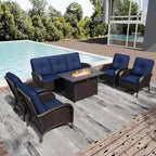 Salon de jardin brasero extérieur UPTIOT avec 4 chaises, canapé et design résistant aux intempéries pour des réceptions ultimes sur votre patio