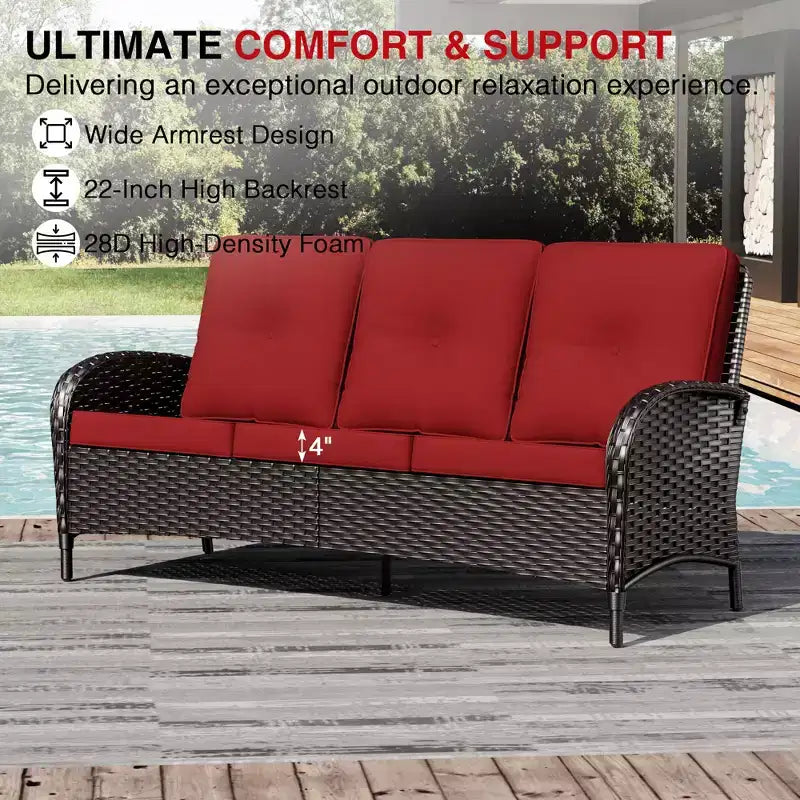 Salon de jardin brasero extérieur UPTIOT avec 4 chaises, canapé et design résistant aux intempéries pour des réceptions ultimes sur votre patio