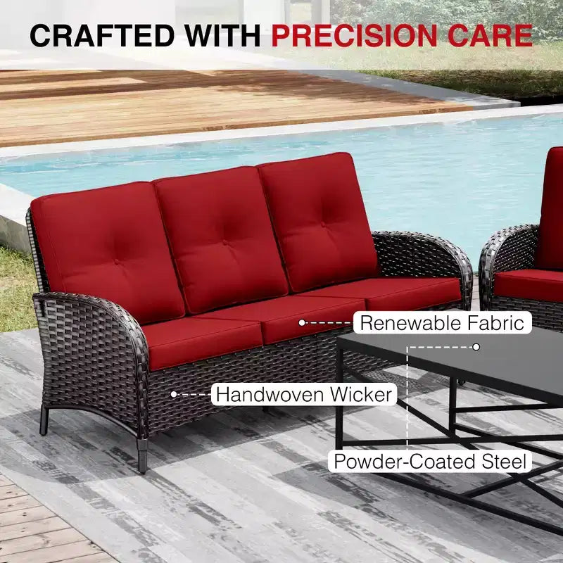 Salon de jardin brasero extérieur UPTIOT avec 4 chaises, canapé et design résistant aux intempéries pour des réceptions ultimes sur votre patio
