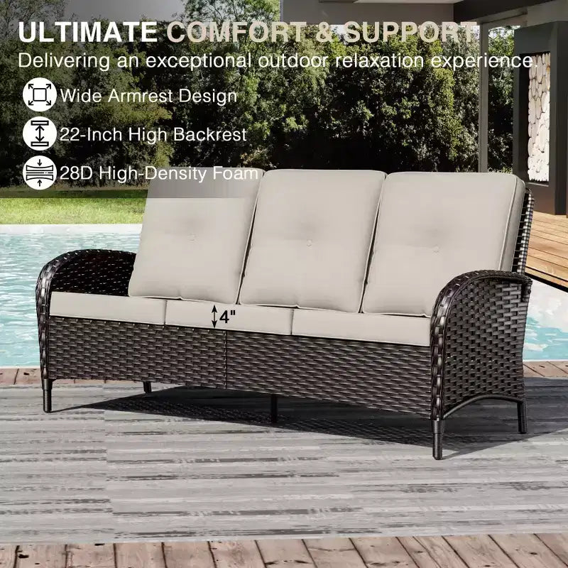 Salon de jardin brasero extérieur UPTIOT avec 4 chaises, canapé et design résistant aux intempéries pour des réceptions ultimes sur votre patio