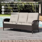 Salon de jardin brasero extérieur UPTIOT avec 4 chaises, canapé et design résistant aux intempéries pour des réceptions ultimes sur votre patio