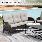 Salon de jardin brasero extérieur UPTIOT avec 4 chaises, canapé et design résistant aux intempéries pour des réceptions ultimes sur votre patio