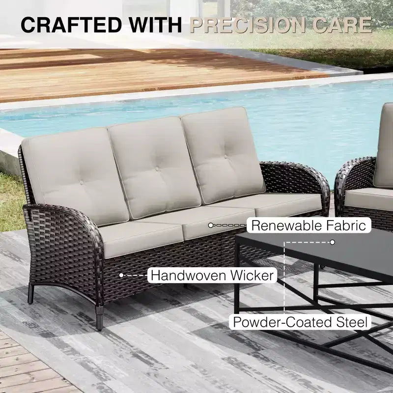 Salon de jardin brasero extérieur UPTIOT avec 4 chaises, canapé et design résistant aux intempéries pour des réceptions ultimes sur votre patio
