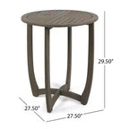 Christopher Knight Home Rahul, ensemble de 3 chaises de patio pivotantes modernes en acacia avec design en corde et table de bistrot