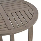 Christopher Knight Home Rahul, ensemble de 3 chaises de patio pivotantes modernes en acacia avec design en corde et table de bistrot