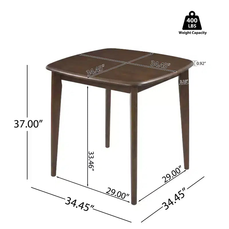 Christopher Knight Home La Modern Ensemble de 5 pièces en bois d'hévéa et tissu, avec table carrée et design en corde, hauteur comptoir