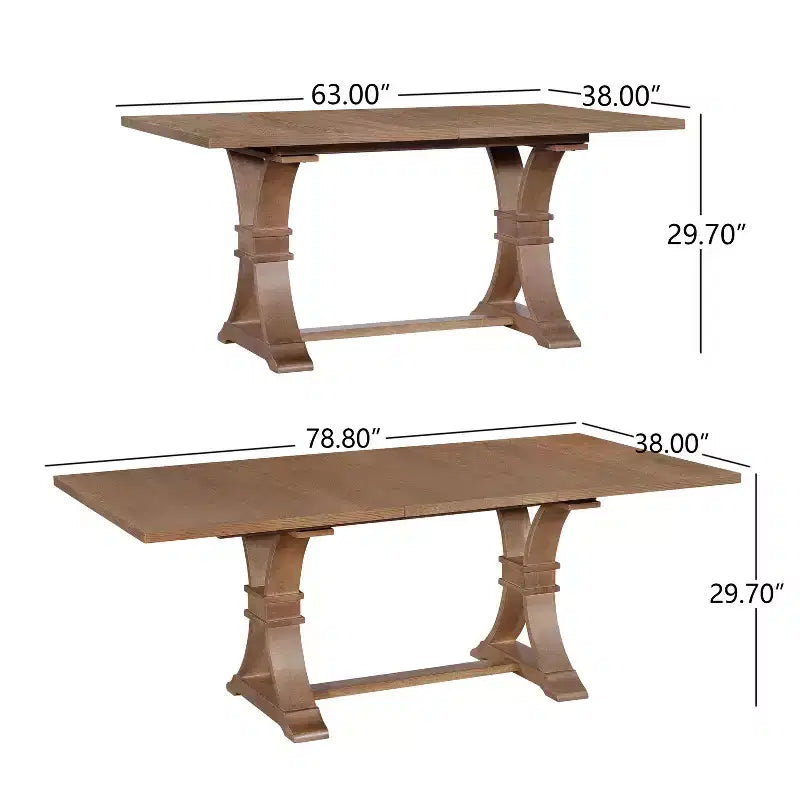 Christopher Knight Home Lyra, ensemble de salle à manger contemporain 7 pièces en hévéa tapissé, avec table à manger extensible