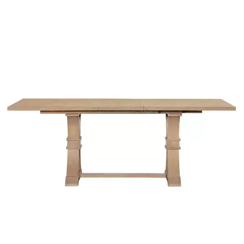 Christopher Knight Home Lyra, ensemble de salle à manger contemporain 7 pièces en hévéa tapissé, avec table à manger extensible