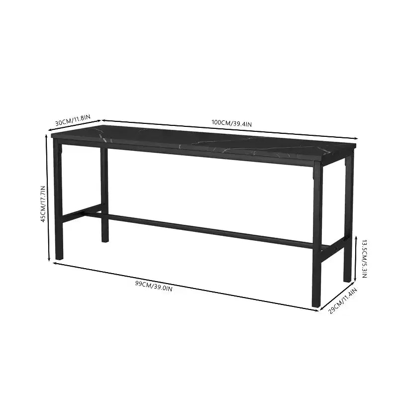 Ensemble de table à manger FurnitureR 3 pièces avec bancs, ensemble de table de cuisine moderne en marbre, ensemble de salle à manger peu encombrant pour appartement ou petite salle à manger
