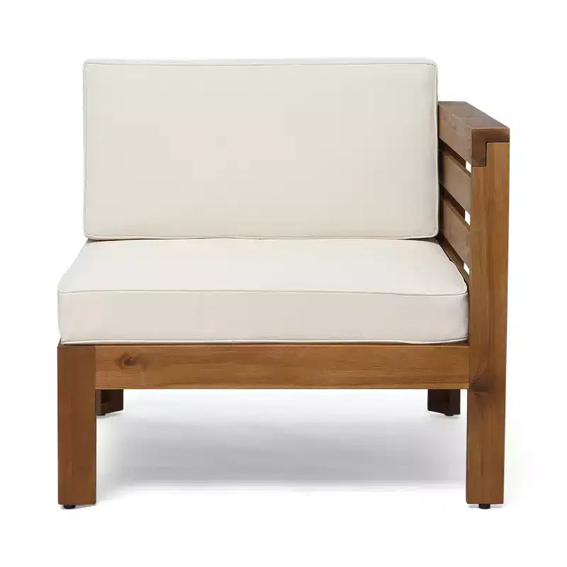 Canapé d'angle d'extérieur en forme de L, ensemble de loisirs pour patio, ensemble de sièges de conversation de jardin avec table basse et coussins résistants à l'eau - ModernLuxe