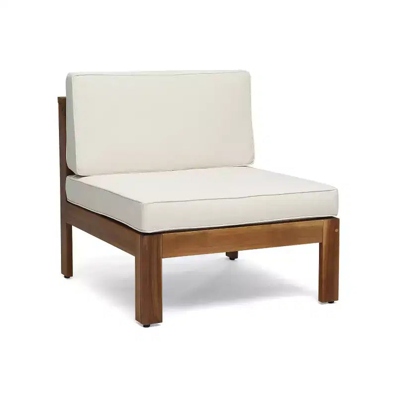 Canapé d'angle d'extérieur en forme de L, ensemble de loisirs pour patio, ensemble de sièges de conversation de jardin avec table basse et coussins résistants à l'eau - ModernLuxe