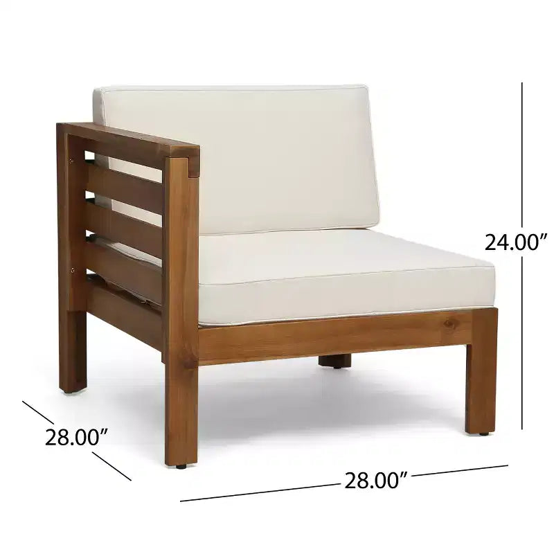 Canapé d'angle d'extérieur en forme de L, ensemble de loisirs pour patio, ensemble de sièges de conversation de jardin avec table basse et coussins résistants à l'eau - ModernLuxe