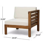 Canapé d'angle d'extérieur en forme de L, ensemble de loisirs pour patio, ensemble de sièges de conversation de jardin avec table basse et coussins résistants à l'eau - ModernLuxe