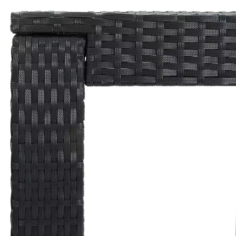 vidaXL Ensemble de bar de jardin noir Rotin PE, acier poudré, polyester