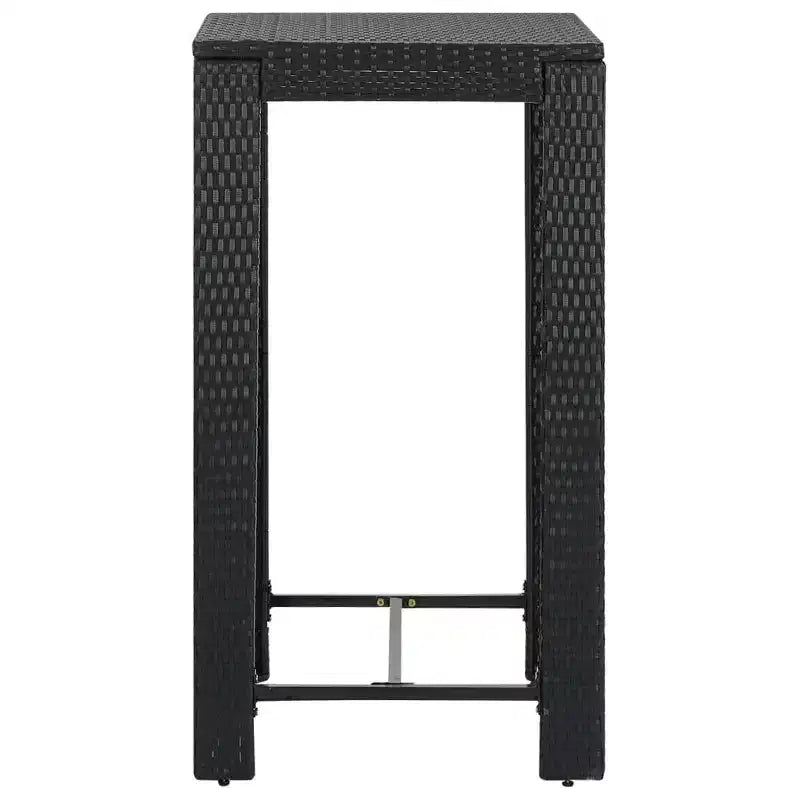 vidaXL Ensemble de bar de jardin noir Rotin PE, acier poudré, polyester