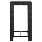 vidaXL Ensemble de bar de jardin noir Rotin PE, acier poudré, polyester