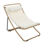 Polibi Ensemble de 2 chaises longues de jardin en rotin avec dossier inclinable et appuie-tête réglables