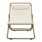 Polibi Ensemble de 2 chaises longues de jardin en rotin avec dossier inclinable et appuie-tête réglables