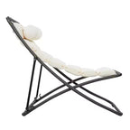 Polibi Ensemble de 2 chaises longues de jardin en rotin avec dossier inclinable et appuie-tête réglables